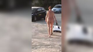 Nudist day ended - off to the car