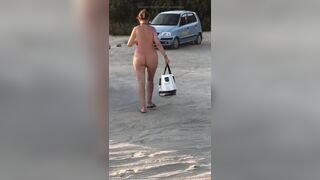 Nudist day ended - off to the car