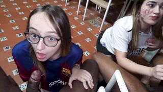 2 Spanish Supporters Of Barca And Real Get Drilled By PSG Fans After The Clasico !!!