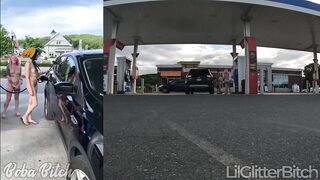 RISKY & REAL CAUGHT HOTTY x CUTIE PUBLIC NUDITY CHALLENGES AND DARES feat. LilGlitterBitch