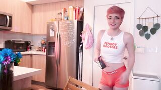 Hooters Femboy Rides Sex-toy For Tips - Lana Bee