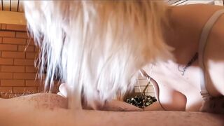 Carnal oral sex in a sauna