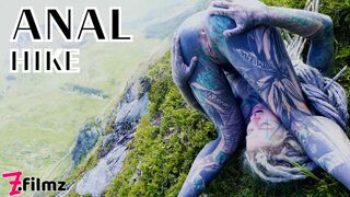 Tattooed pair OUTDOOR ANAL POV screw