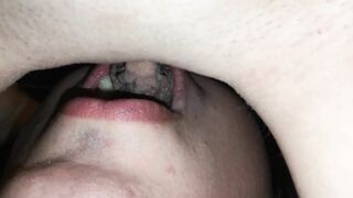 Pee in throat laying down