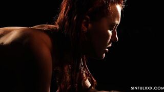 Teen lesbians kissing,spreading pussy and rubbing to orgasm