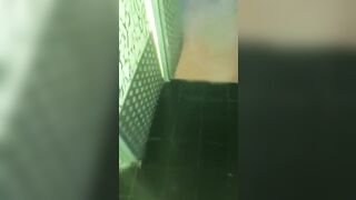 lesbian in club bathroom