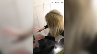 lesbian in club bathroom