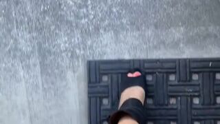 Dominatrix-bitch walking in heels ????????????????