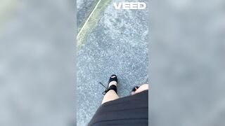 Dominatrix-bitch walking in heels ????????????????
