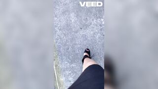 Dominatrix-bitch walking in heels ????????????????