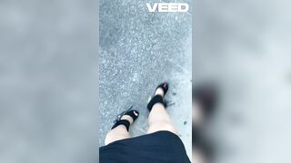 Dominatrix-bitch walking in heels ????????????????