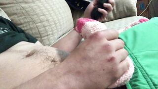 MAKE MASTURBATES INTO FUZZY SOCK!