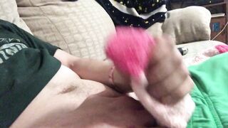 MAKE MASTURBATES INTO FUZZY SOCK!