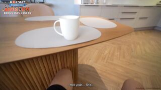 Stepsister caught me wanking and I screwed her in front of the neighbors.