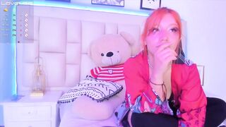 Pretty hentai loving redhead shows off her nice-looking natural body on her cam show