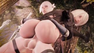 two hours of YorHa 2B the very most excellent animated toon porn manga