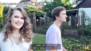 HUNT4K. Una Fairy is banging and showing her vagina in front of her Boyfriend