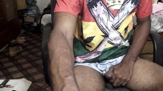 enjoyment boi plays with penis and shows booty an toy