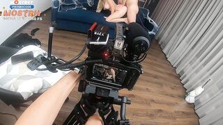 Behind the Scenes: Coarse Sex Hard-Hitting Moments with a Nice-looking Golden-haired Fake Melons - Bella Mur