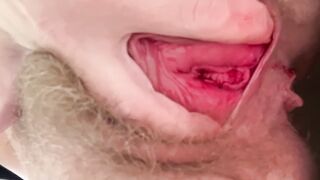 Period play multiple shaking orgasms