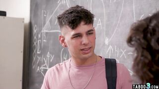 Tiny titted anal lover mother I'd like to fuck craves her students large penis