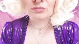 Many times pee movie scene, pissing, latex beauty and smutty talk, saliva