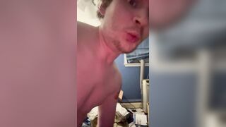 Trying on khakis after working out for thirty days