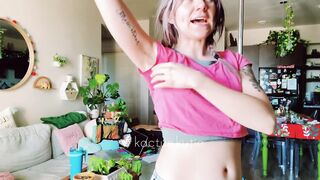 showing u my perspired shirt after my walk