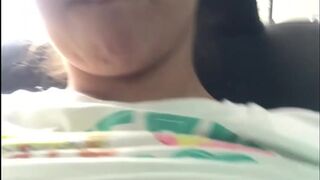 My girlfriend sends me a movie of her taking and showing her boobs.