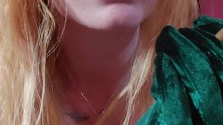 Petite Boobs Smokes Cigar in Gloves