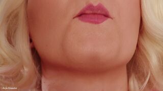 ASMR mukbang latex eating movie scene - in braces