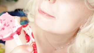 Braces Fetish: mukbang movie scene.