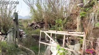 I screwed the wicked little bitch at the waterfall.