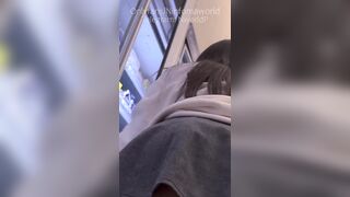 In the supermarket, public with a petticoat and no pants ends in a powerful anal