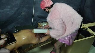 CBT on the stretching rack with Countess Sissy Male and Lady Liana