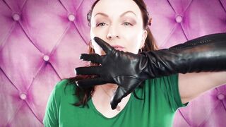 ASMR: my VERY old vegan-leather gloves SFW sounding fetish clip