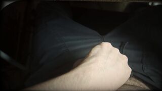 dilf playing with soft ramrod whilst on the computer (part two)