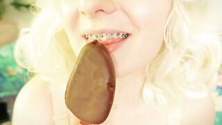 Braces Fetish: mukbang episode