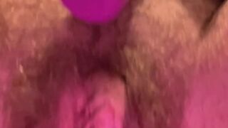 Floozy pushes out cum Intensive multiple shaking orgasms