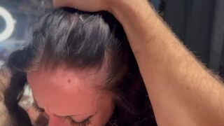 I LOVE deepthroating his 8 inch ramrod whilst that guy ORDERS I cum three times with my toy!