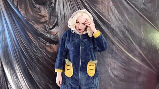 Hot LAUGHABLE bunny JOI stroke instructions! in cute pyjama!