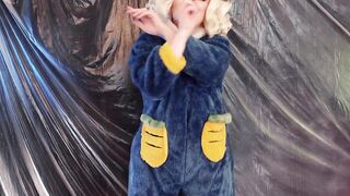 Hot LAUGHABLE bunny JOI stroke instructions! in cute pyjama!