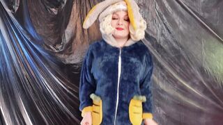 Hot LAUGHABLE bunny JOI stroke instructions! in cute pyjama!