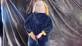 Hot LAUGHABLE bunny JOI stroke instructions! in cute pyjama!