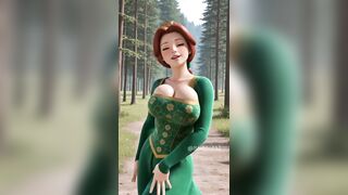 Princesses dance and show off biggest breasts