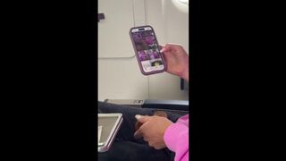 Voyeur Caught Me On Airplane Looking At My Smutty Pics & Movie scenes! Cum See Me In Airplane Baths