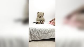 My lewd ally masturbates and makes a movie at home