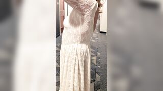 Cheating wife can't even make it to the elevator in advance of flashing & getting felt up by tinder date