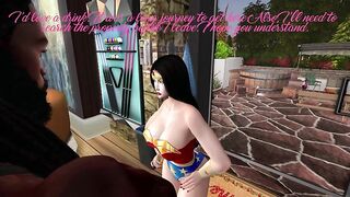 Second Life Ebony guy screws wonder woman