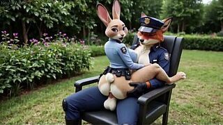 Fur Zootopia: Judy Hopps and Nick Wilde - Cunning Fox Screws Bunny after work